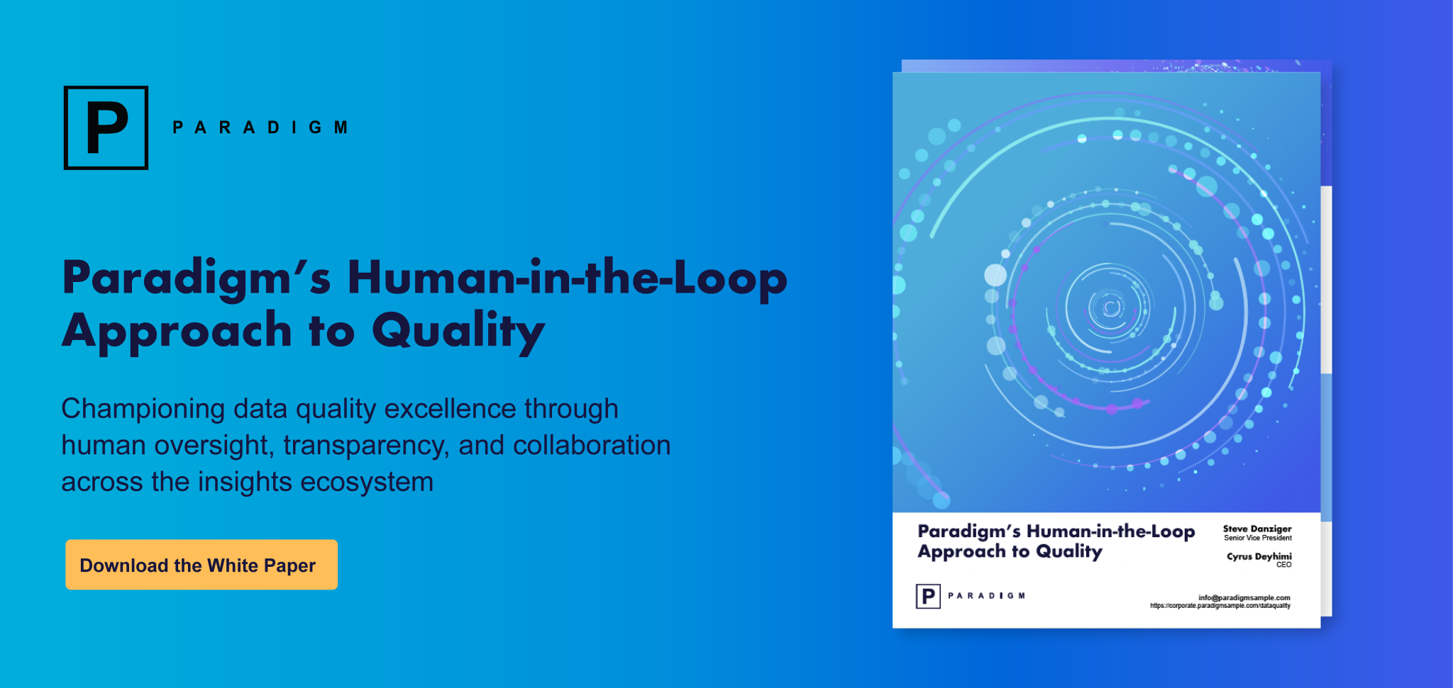 Our Human-In-The-Loop Approach to Data Quality - Paradigm Sample
